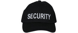 Casquette de sécurité "Security" noire réglable pour adulte en vente.