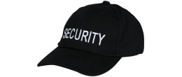 Casquette de sécurité "Security" noire réglable pour adulte en vente.