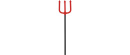 Trident du diable, fourche de satan rouge de 59cm en vente pour adulte et enfant chez Be Happy