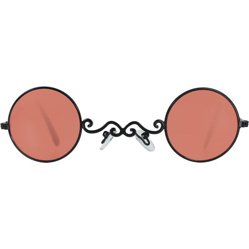 Lunettes Halloween déguisement Vampire ronde de couleur rouge en vente à Be Happy