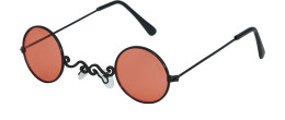 Lunettes Halloween déguisement Vampire ronde de couleur rouge en vente à Be Happy