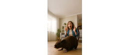 Fausse souris réaliste de 15cm avec poils en vente chez Be Happy pour farces ou Halloween