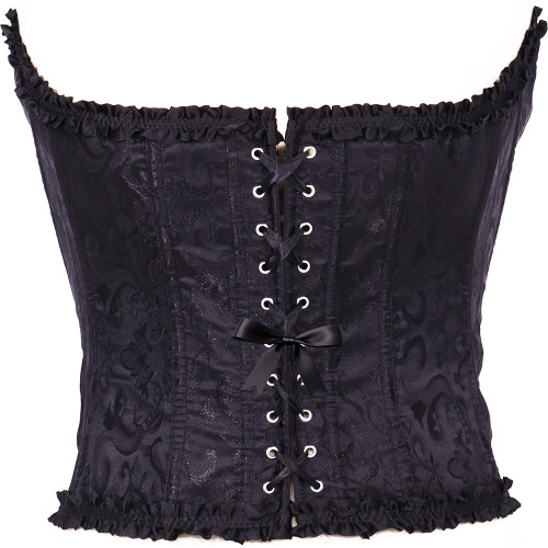 Corset Noir Brodé Vampire Diaries, Style Gothique & Victorien en vente à Paris chez Be Happy Store