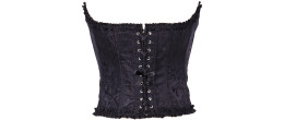 Corset Noir Brodé Vampire Diaries, Style Gothique & Victorien en vente à Paris chez Be Happy Store