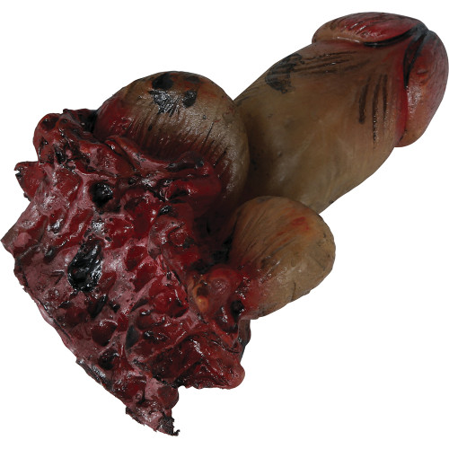 Faux Pénis amputé de 12cm en latex sous barquette pour déco Halloween en vente à Paris