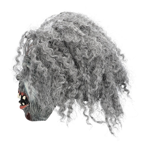Masque zombie cheveux gris