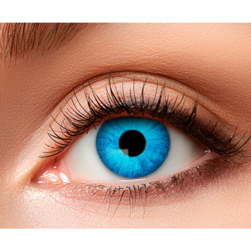 Lentilles de contact oeil bleu sanglant, yeux bleu pour adulte en vente chez Be Happy à Paris