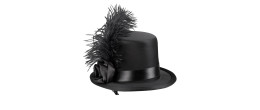 Mini chapeau haut de forme, bibi noire avec pince pour cheveux en vente